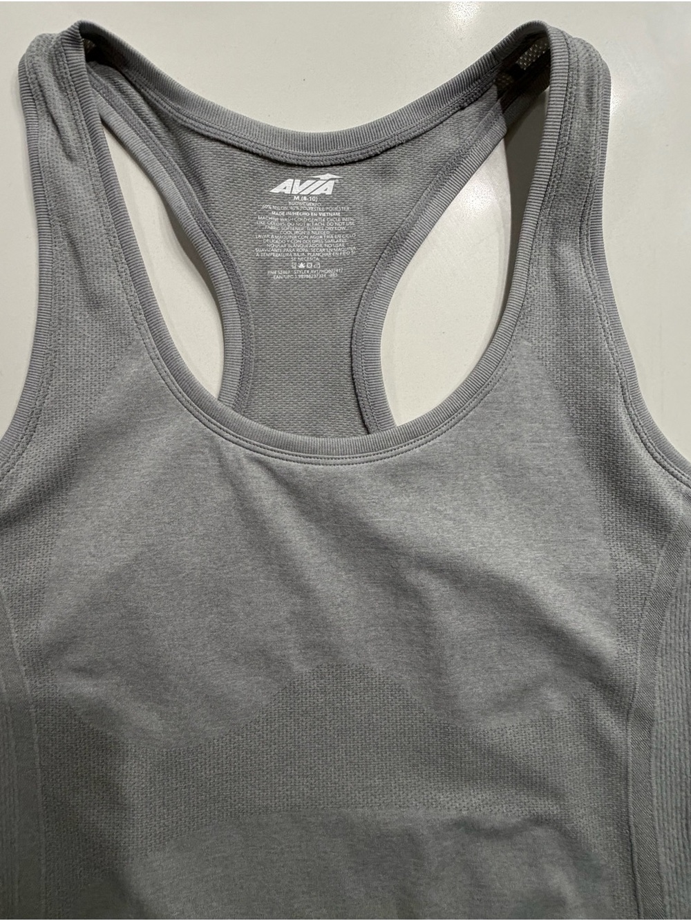 Avia Gray Racerback Performance Tank Top - Picture 2 of 4
